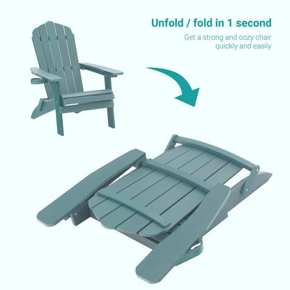 Bonosuki Set of 2 Folding Adirondack Chair Patio Fire Pit Chair