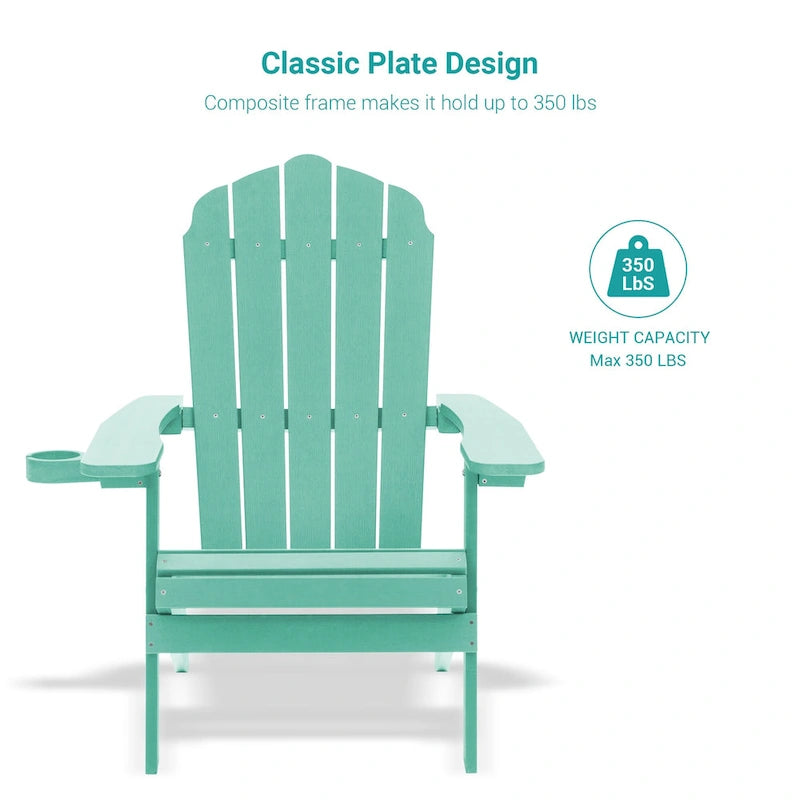 Bonosuki Set of 2 Folding Adirondack Chair Patio Fire Pit Chair