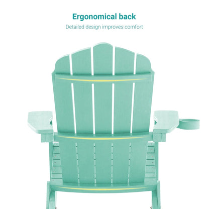 Bonosuki Set of 2 Folding Adirondack Chair Patio Fire Pit Chair