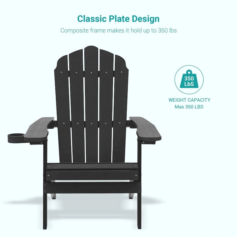 Bonosuki Set of 2 Folding Adirondack Chair Patio Fire Pit Chair