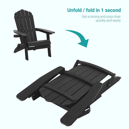 Bonosuki Set of 2 Folding Adirondack Chair Patio Fire Pit Chair