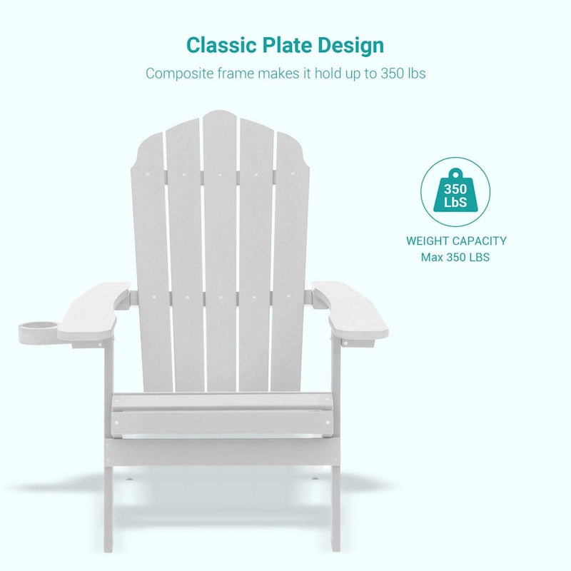 Bonosuki Set of 2 Folding Adirondack Chair Patio Fire Pit Chair