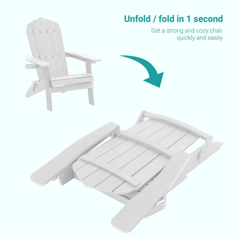 Bonosuki Set of 2 Folding Adirondack Chair Patio Fire Pit Chair