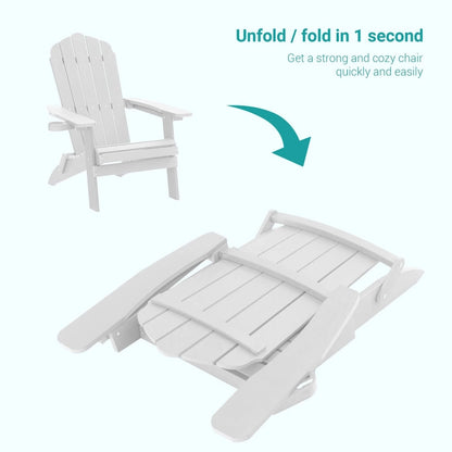 Bonosuki Set of 2 Folding Adirondack Chair Patio Fire Pit Chair