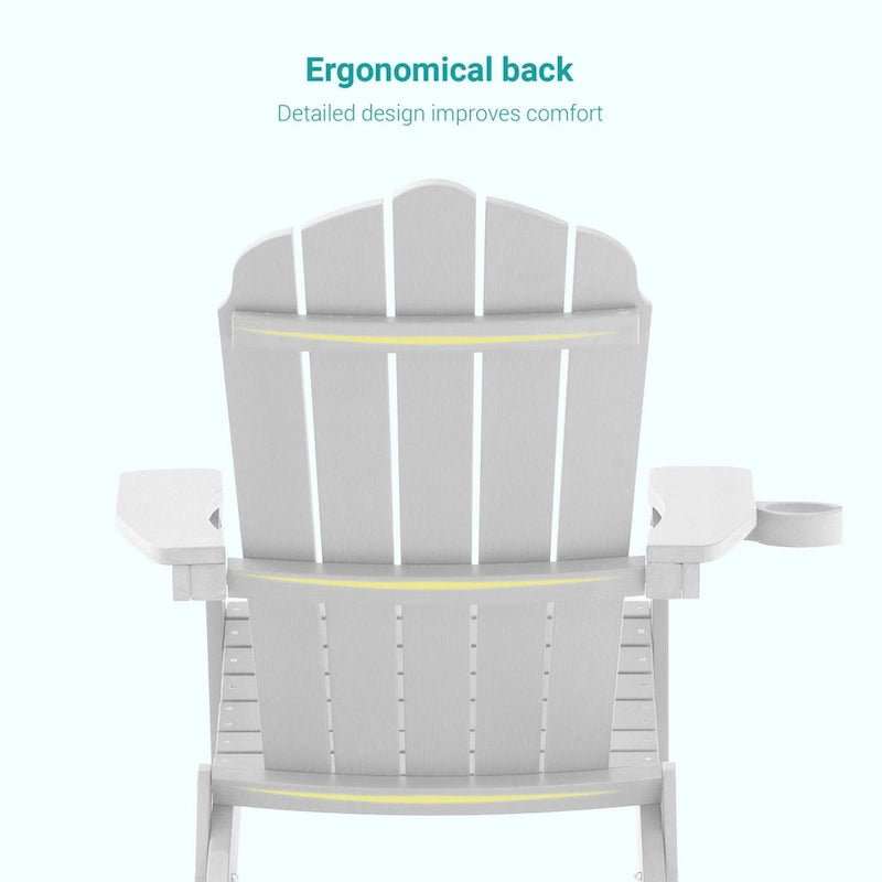 Bonosuki Set of 2 Folding Adirondack Chair Patio Fire Pit Chair