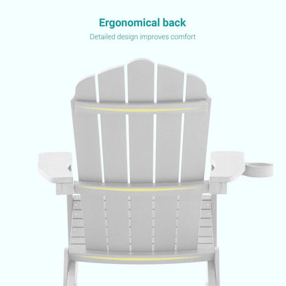 Bonosuki Set of 2 Folding Adirondack Chair Patio Fire Pit Chair