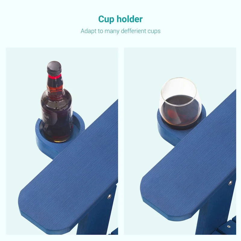 Bonosuki Set of 2 Folding Adirondack Chair Patio Fire Pit Chair