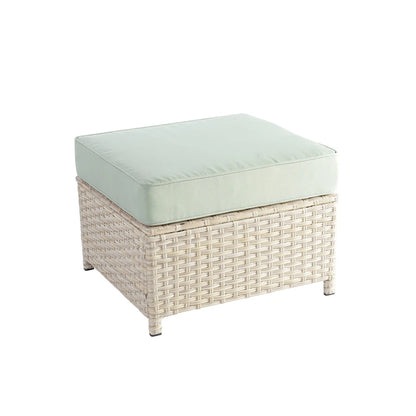 HOOOWOOO 8-piece Wicker Patio Furniture Conversation Set with Fire Pit Table