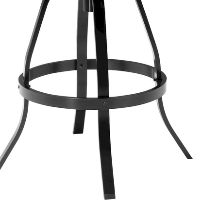 Outdoor Patio Bar Stools Aluminum Swivel Bar Chair with Sunbrella Cushion - 21.7 in W x 16.5 in D x 46 in H