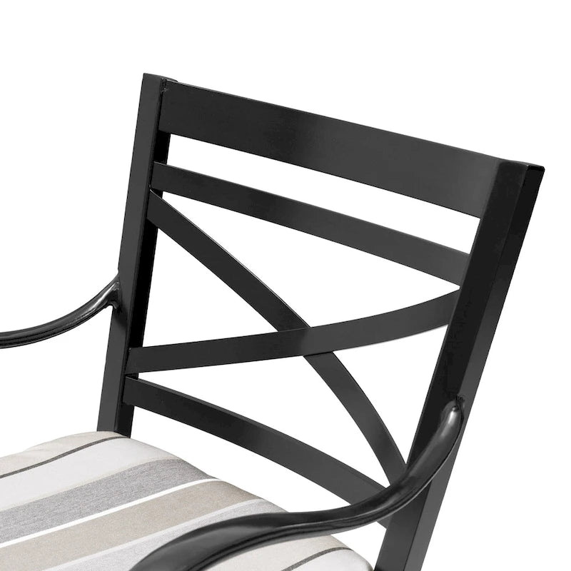 Outdoor Patio Bar Stools Aluminum Swivel Bar Chair with Sunbrella Cushion - 21.7 in W x 16.5 in D x 46 in H