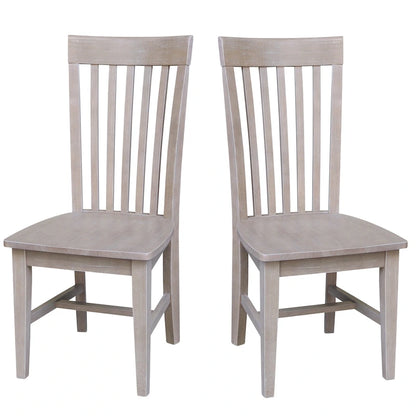 Solid Wood Tall Mission Dining Chairs, Set of 2