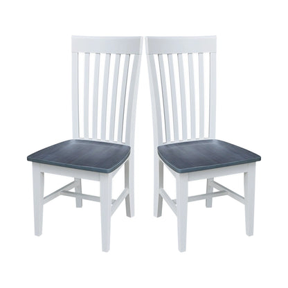 Solid Wood Tall Mission Dining Chairs, Set of 2