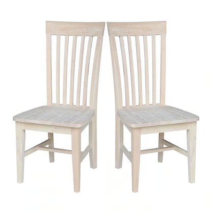 Solid Wood Tall Mission Dining Chairs, Set of 2