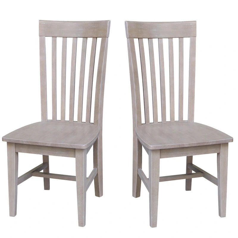 Solid Wood Tall Mission Dining Chairs, Set of 2