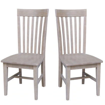 Solid Wood Tall Mission Dining Chairs, Set of 2