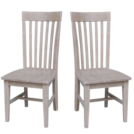 Solid Wood Tall Mission Dining Chairs, Set of 2