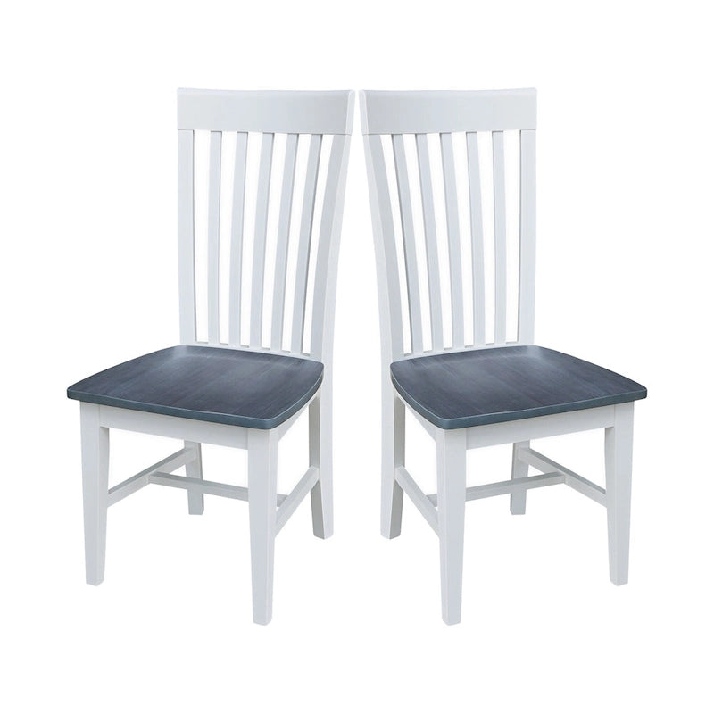 Solid Wood Tall Mission Dining Chairs, Set of 2