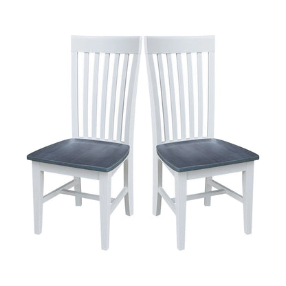 Solid Wood Tall Mission Dining Chairs, Set of 2