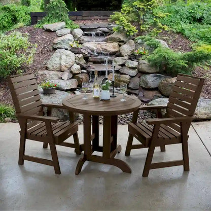 Weatherly 3-piece Outdoor Dining Set - 36  Round Table, Dining-height