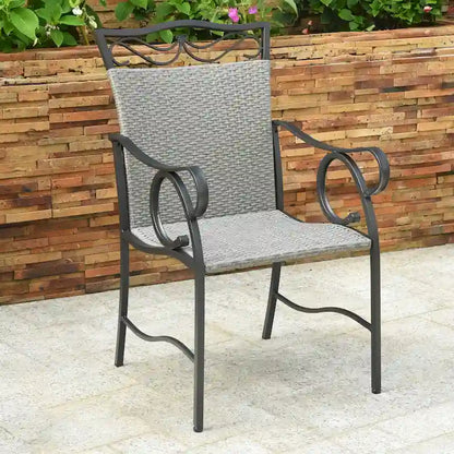 Valencia Resin Wicker/ Steel Dining Chairs (Set of 2)