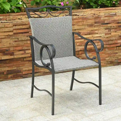 Valencia Resin Wicker/ Steel Dining Chairs (Set of 2)