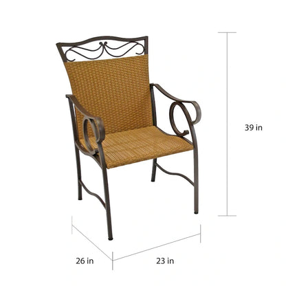 Valencia Resin Wicker/ Steel Dining Chairs (Set of 2)
