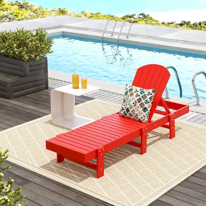 Polytrends Altura Armless Poly Eco-Friendly All Weather Reclining Chaise Lounge