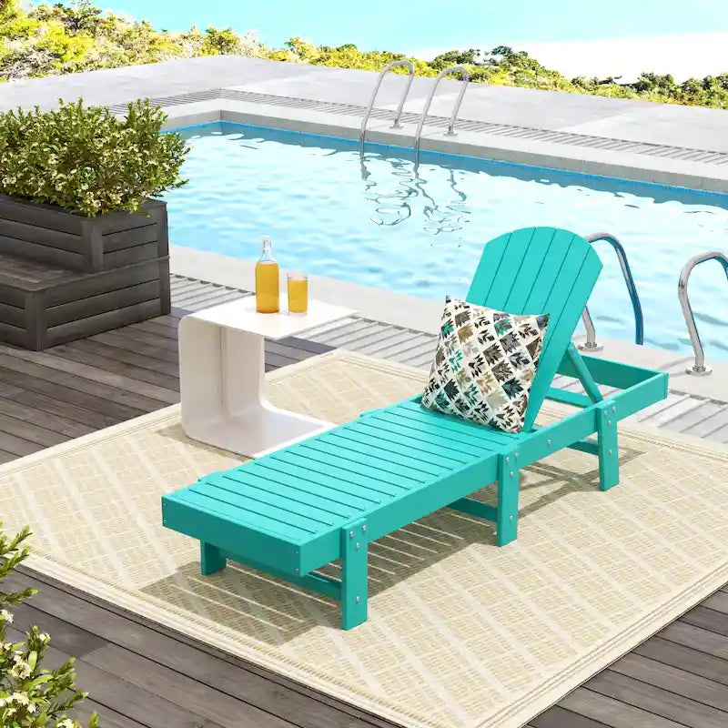 Polytrends Altura Armless Poly Eco-Friendly All Weather Reclining Chaise Lounge