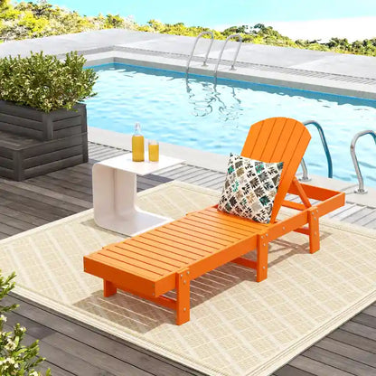 Polytrends Altura Armless Poly Eco-Friendly All Weather Reclining Chaise Lounge