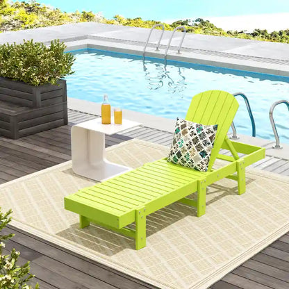 Polytrends Altura Armless Poly Eco-Friendly All Weather Reclining Chaise Lounge