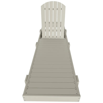 Polytrends Altura Armless Poly Eco-Friendly All Weather Reclining Chaise Lounge