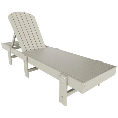 Polytrends Altura Armless Poly Eco-Friendly All Weather Reclining Chaise Lounge