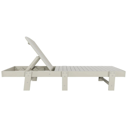 Polytrends Altura Armless Poly Eco-Friendly All Weather Reclining Chaise Lounge