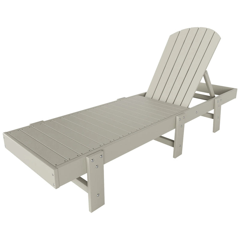 Polytrends Altura Armless Poly Eco-Friendly All Weather Reclining Chaise Lounge