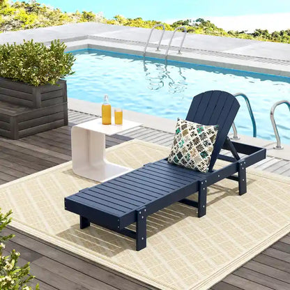 Polytrends Altura Armless Poly Eco-Friendly All Weather Reclining Chaise Lounge