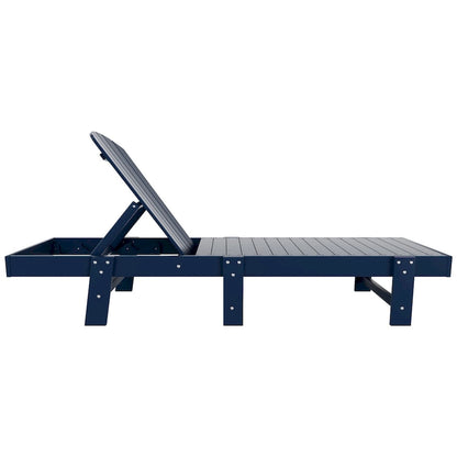 Polytrends Altura Armless Poly Eco-Friendly All Weather Reclining Chaise Lounge