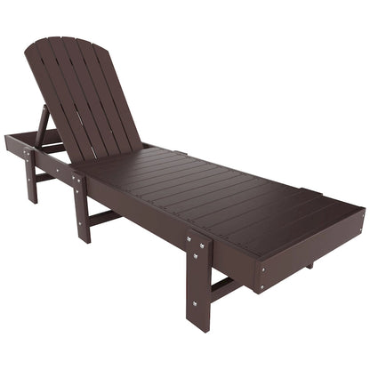 Polytrends Altura Armless Poly Eco-Friendly All Weather Reclining Chaise Lounge