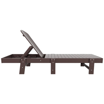 Polytrends Altura Armless Poly Eco-Friendly All Weather Reclining Chaise Lounge