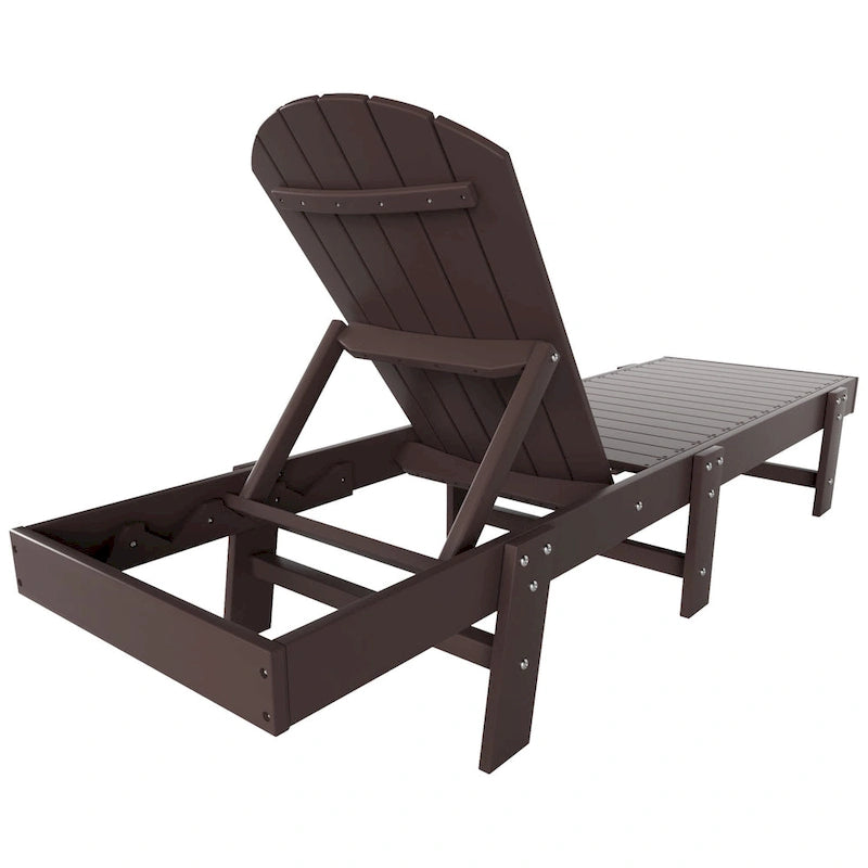 Polytrends Altura Armless Poly Eco-Friendly All Weather Reclining Chaise Lounge