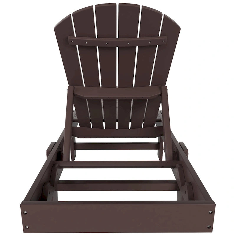 Polytrends Altura Armless Poly Eco-Friendly All Weather Reclining Chaise Lounge