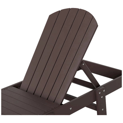 Polytrends Altura Armless Poly Eco-Friendly All Weather Reclining Chaise Lounge