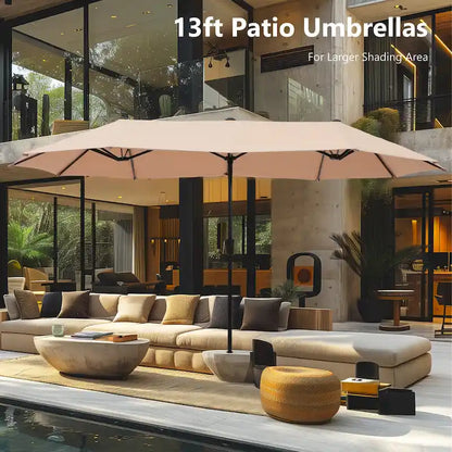 7/8-Piece Patio Dining Set of 6 Swivel Metal Rattan Chairs with Deep-seating Chairs and Wood-like Table & Outdoor Umbrella - N/A