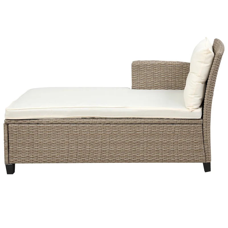 Patio Furniture Sets, 4 Piece Conversation Set Wicker Rattan Sectional Sofa