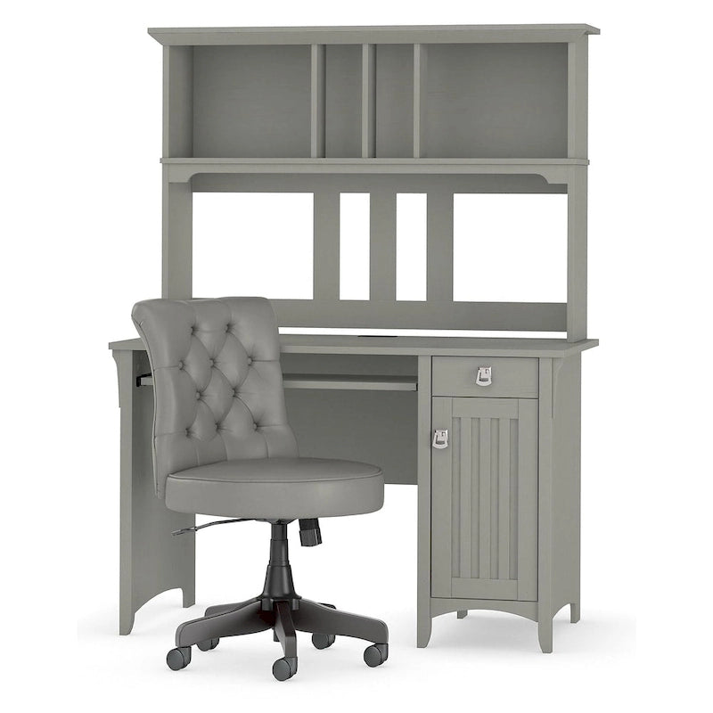 Bush Furniture Salinas 48W Computer Desk with Hutch and Office Chair