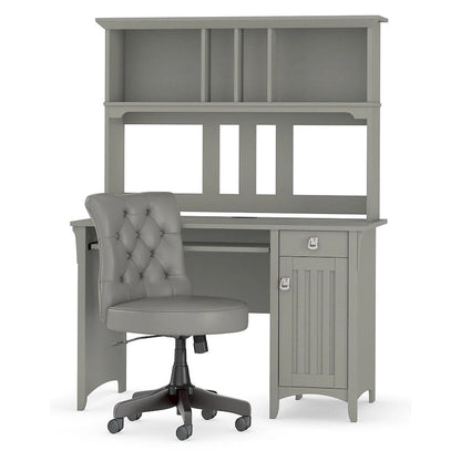 Bush Furniture Salinas 48W Computer Desk with Hutch and Office Chair