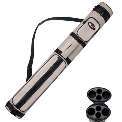 GSE? 2x2 Oval Hard Billiard Pool Cue Stick Carrying Case, Billiard Cue Case Holds 2 Butts/2 Shafts (5 Colors)