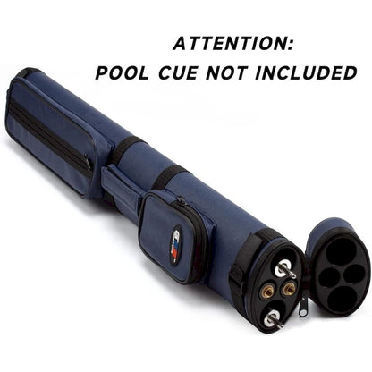 GSE? 2x2 Oval Hard Billiard Pool Cue Stick Carrying Case, Billiard Cue Case Holds 2 Butts/2 Shafts (5 Colors)