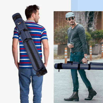 GSE? 2x2 Oval Hard Billiard Pool Cue Stick Carrying Case, Billiard Cue Case Holds 2 Butts/2 Shafts (5 Colors)