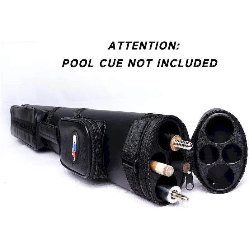 GSE? 2x2 Oval Hard Billiard Pool Cue Stick Carrying Case, Billiard Cue Case Holds 2 Butts/2 Shafts (5 Colors)