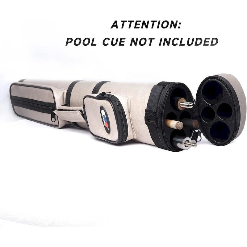 GSE? 2x2 Oval Hard Billiard Pool Cue Stick Carrying Case, Billiard Cue Case Holds 2 Butts/2 Shafts (5 Colors)